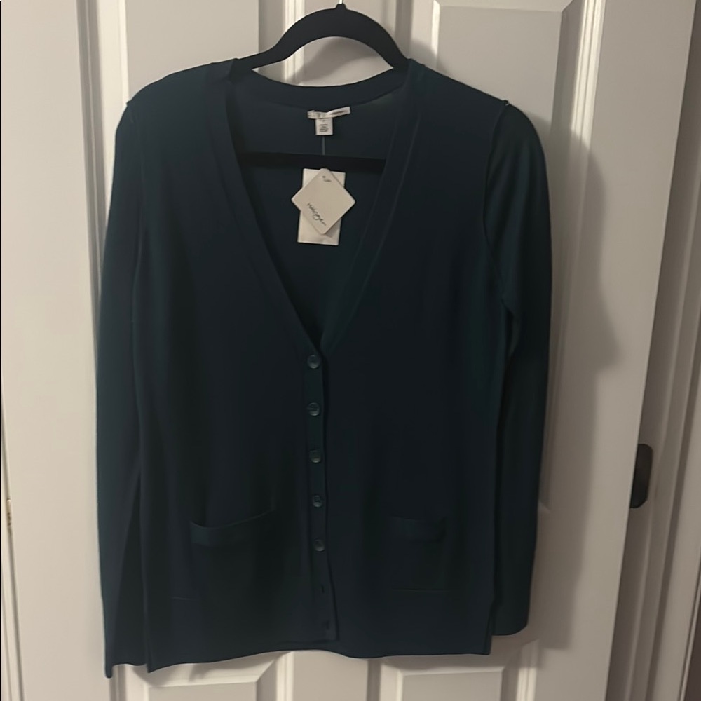 Halogen Rich Green Cardigan NWT